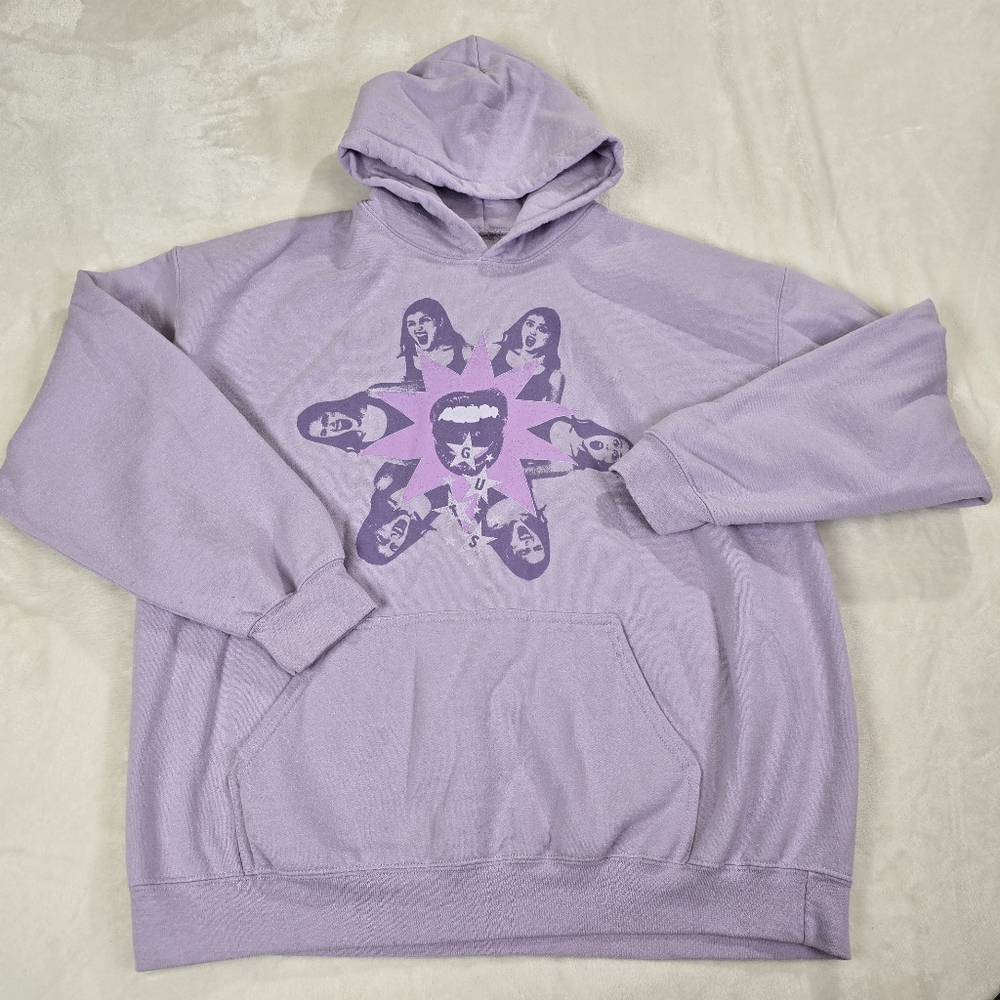 Olivia Rodrigo Women's Official Merch Guts Mouth Purple Wash Hoodie Sweatshirt